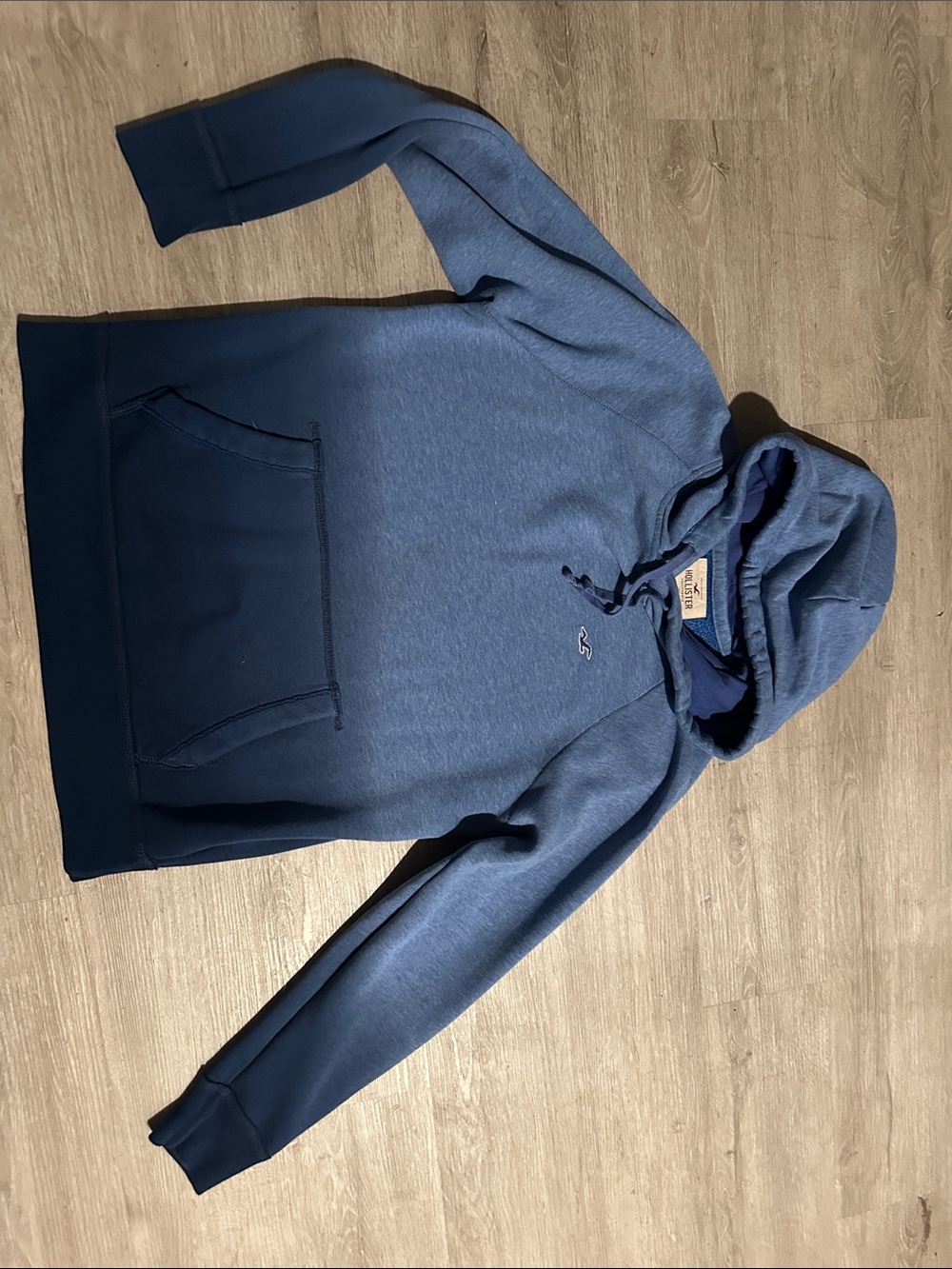 Hollister Men's Navy Blue Crewneck Hoodie
